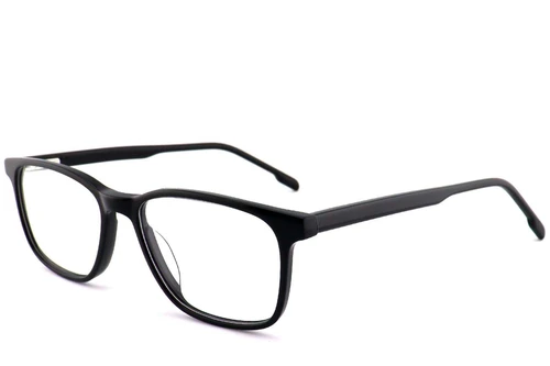 Lunettes rectangulaires en acétate noir #BS2012-0548