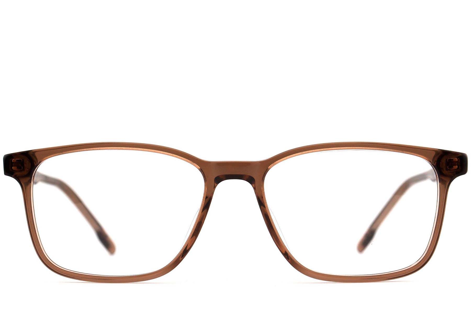 Rectangular Brown Acetate Glasses #BS2012-0549