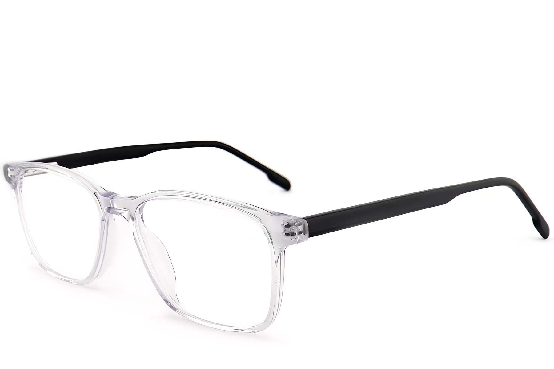 Rectangular Transparent Acetate Glasses #BS2012-0551