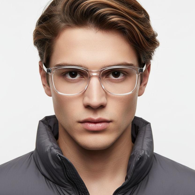 Rectangular Transparent Acetate Glasses #BS2012-0551