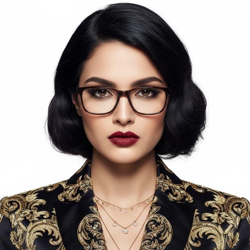 Rectangular Brown Acetate Glasses #BS2012-0552