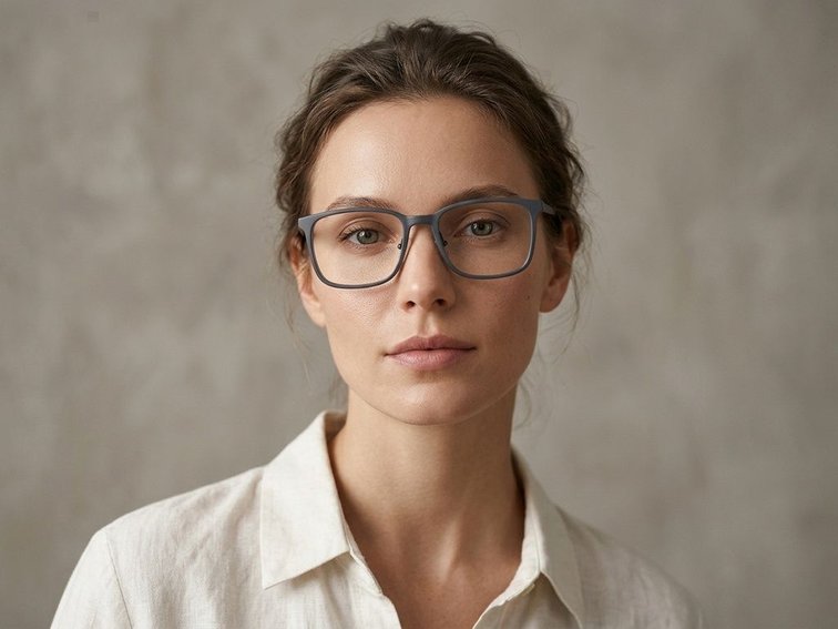 Rectangular Grey Acetate Glasses #BS2012-0559