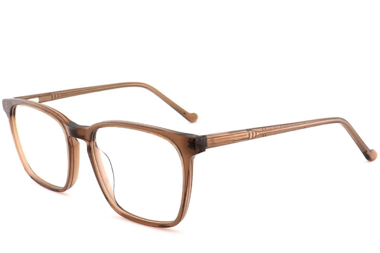 Rectangular Brown Acetate Glasses #BS2012-0560
