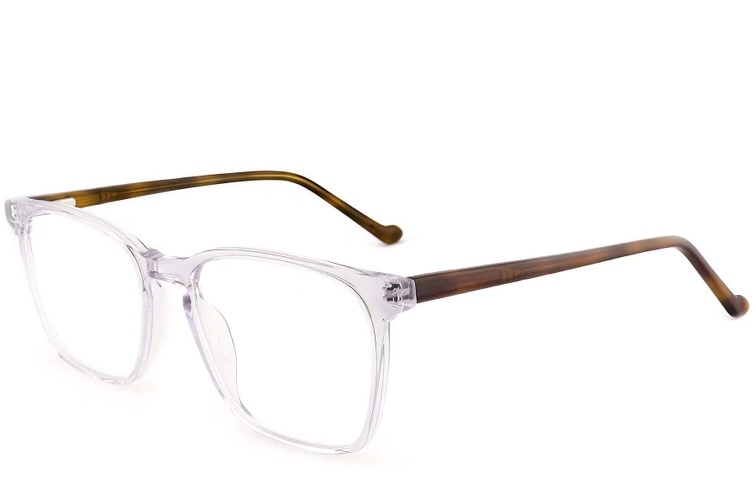 Rectangular Transparent Acetate Glasses #BS2012-0562