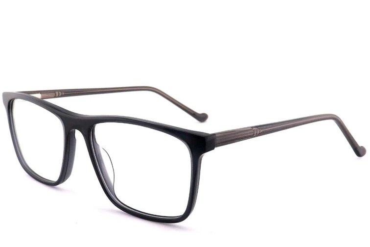 Rectangular Grey Acetate Glasses #BS2012-0564