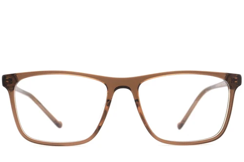 Lunettes rectangulaires en acétate brun #BS2012-0565
