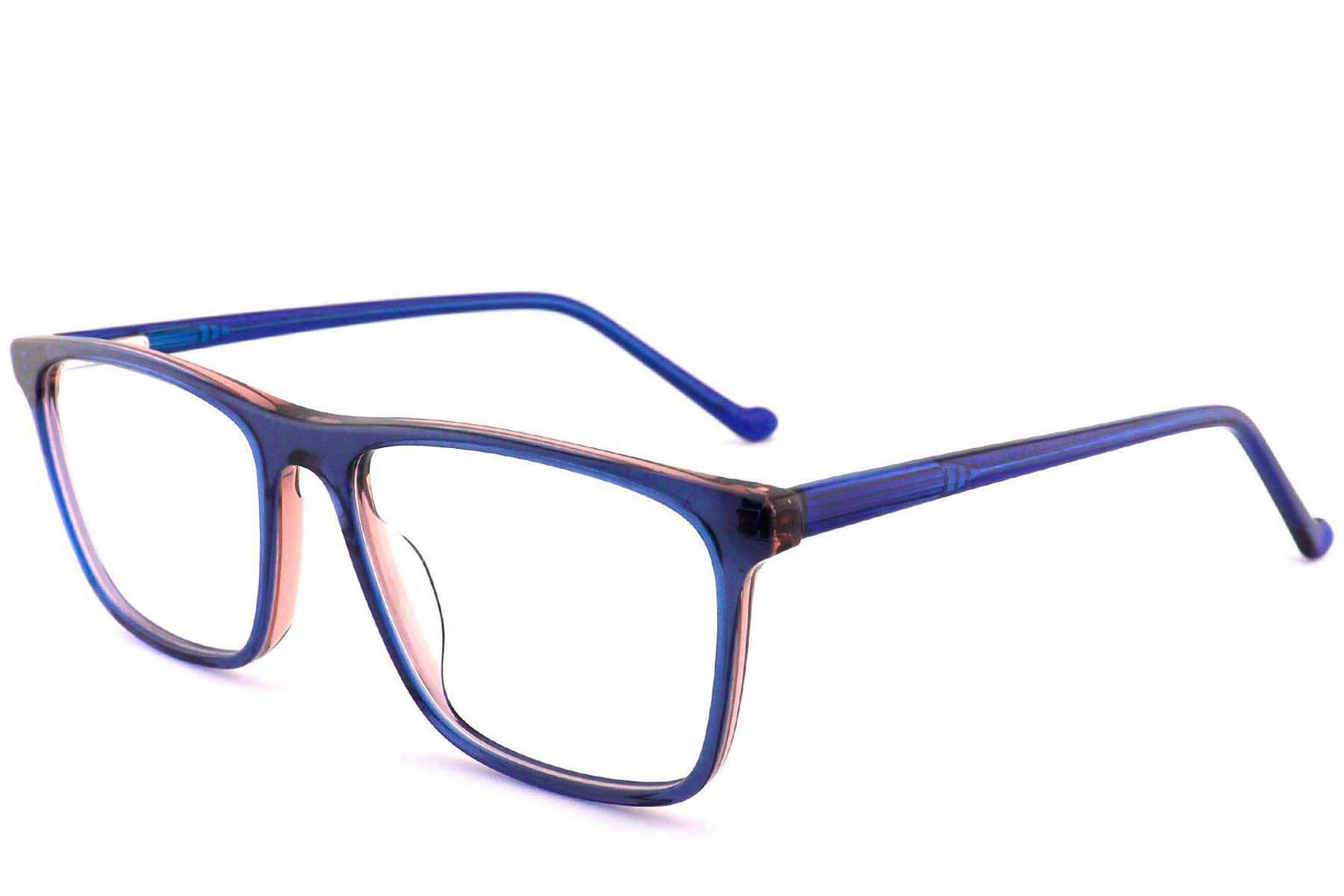 Rectangular Blue Acetate Glasses #BS2012-0567