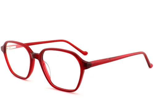 Verres rectangulaires en acétate rouge #BS2012-0569