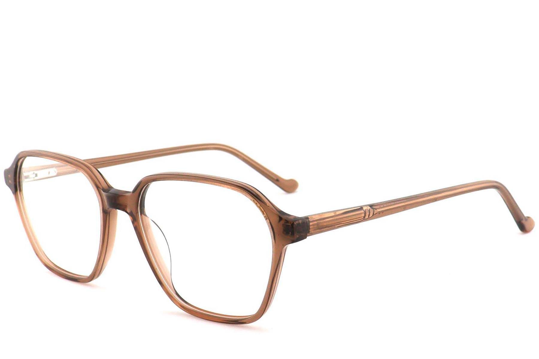 Rechteckige braune Acetatgläser #BS2012-0570