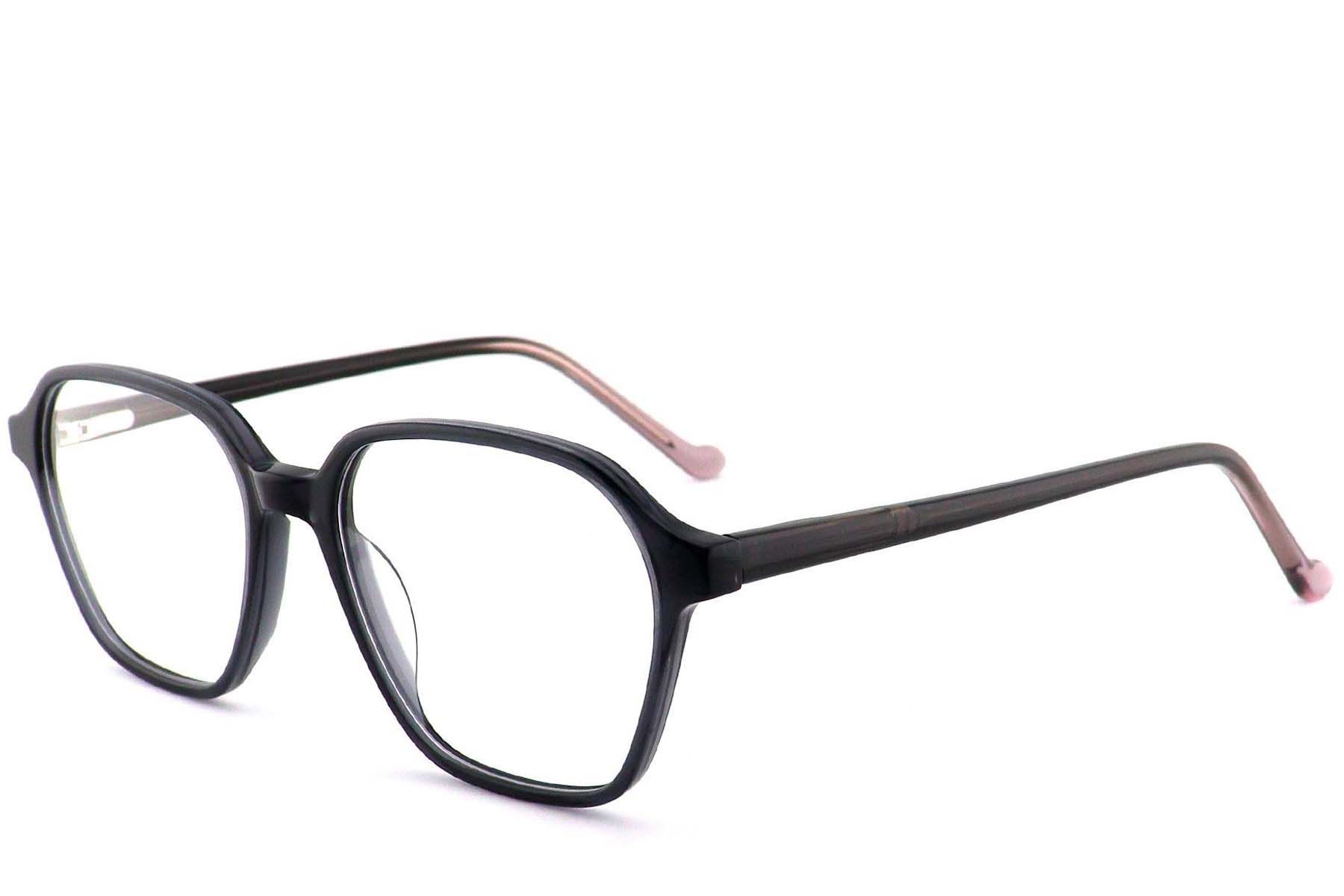 Rectangular Grey Acetate Glasses #BS2012-0572