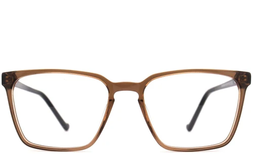 Rectangular Brown Acetate Glasses #BS2012-0575
