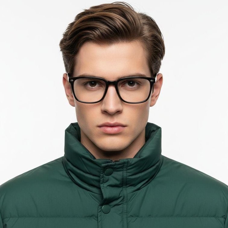 Rectangular Grey Acetate Glasses #BS2012-0576