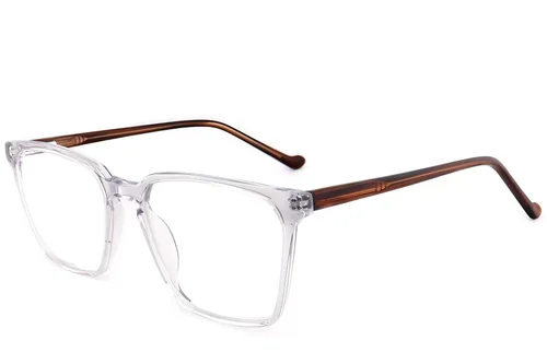 Rechthoekige transparante acetaatbril #BS2012-0577