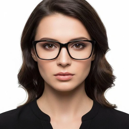 Rectangular Black Acetate Glasses #BS2012-0578