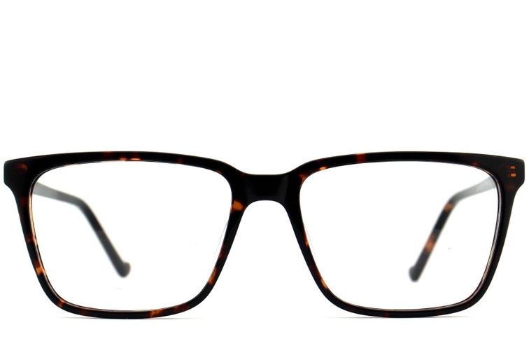 Rectangular Tortoiseshell Acetate Glasses #BS2012-0580