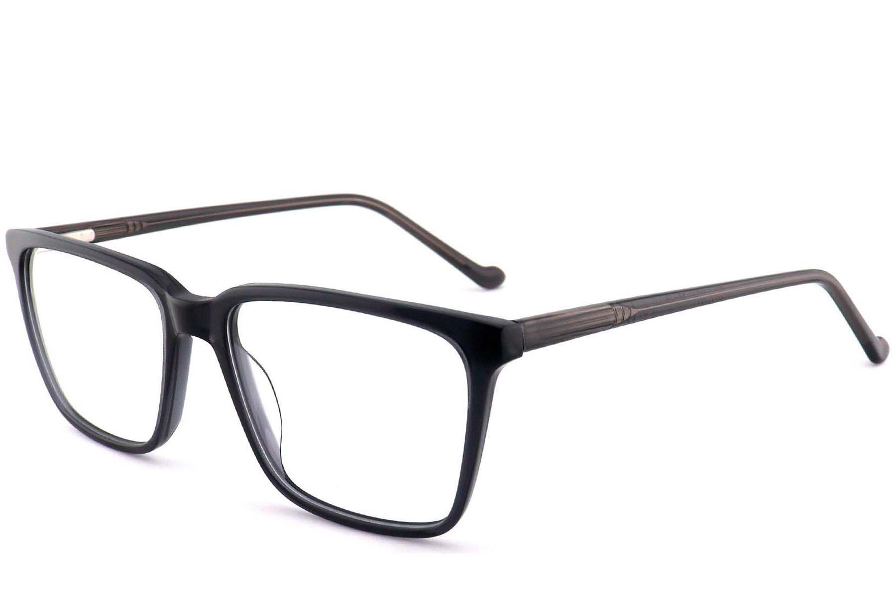 Rectangular Grey Acetate Glasses #BS2012-0581