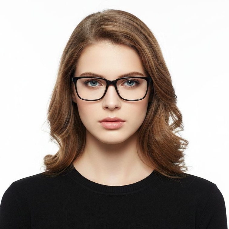 Rectangular Grey Acetate Glasses #BS2012-0581