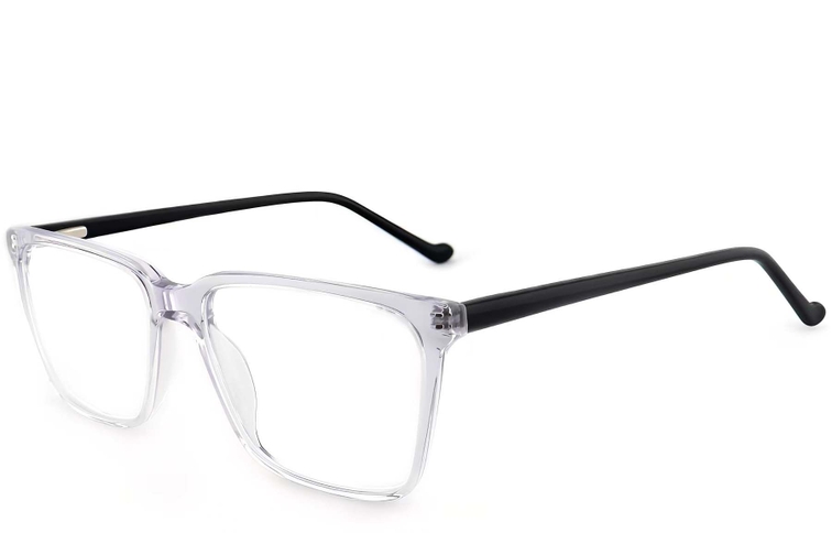 Rectangular Transparent Acetate Glasses #BS2012-0582