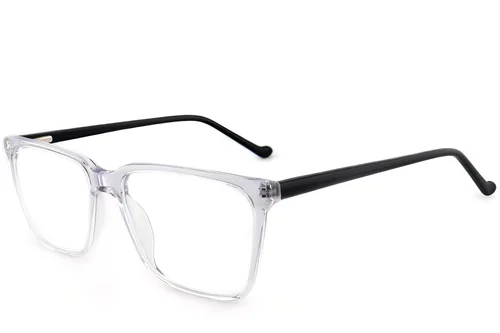 Verres rectangulaires en acétate transparent #BS2012-0582