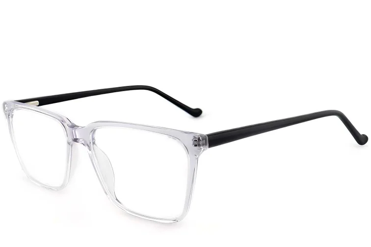 Rectangular Transparent Acetate Glasses #BS2012-0582