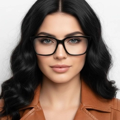 Bicchieri rettangolari in acetato nero #BS2012-0583