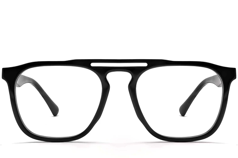 Aviator Black Acetate Glasses #BS2012-0584