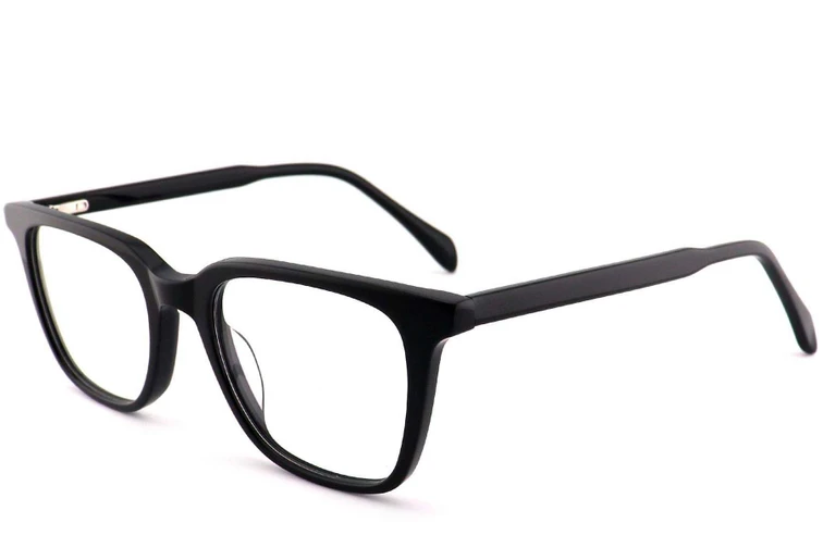 Rectangular Black Acetate Glasses #BS2012-0585