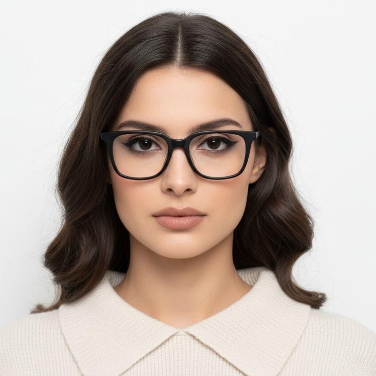 Rectangular Grey Acetate Glasses #BS2012-0587