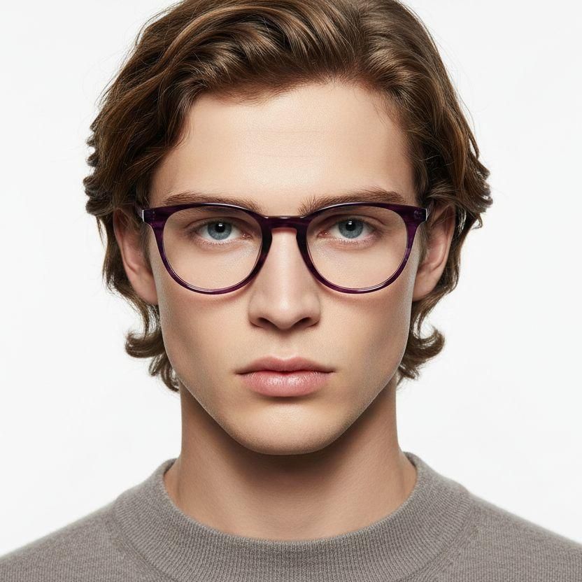 Oval Tortoiseshell Acetate Glasses #BS2012-0590