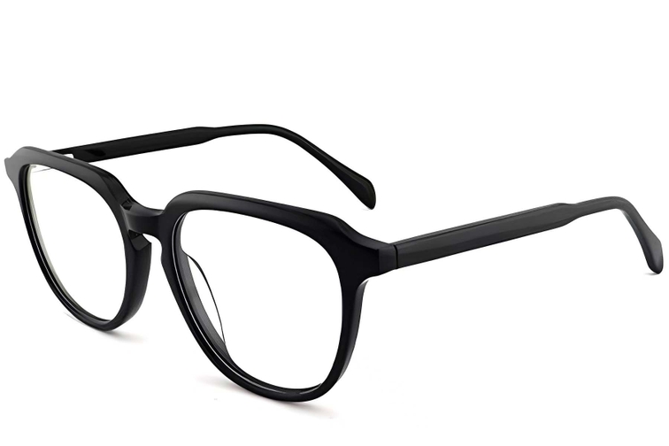 Oval Black Acetate Glasses #BS2012-0591