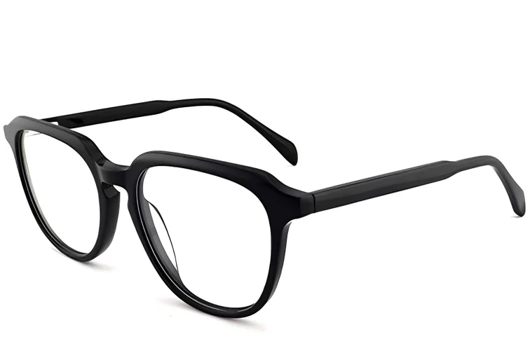 Ovale schwarze Acetatbrille #BS2012-0591