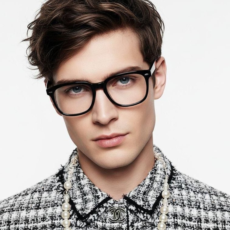 Ovale schwarze Acetatbrille #BS2012-0591
