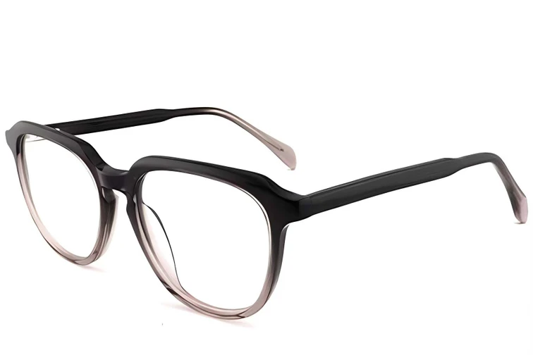 Lunettes ovales en acétate gris #BS2012-0593