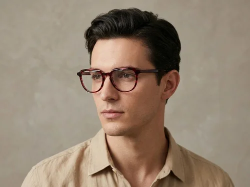 Lunettes ovales en acétate écaille de tortue #BS2012-0594