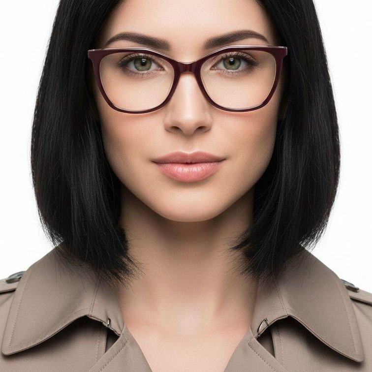 Lunettes papillon en acétate brun #BS2012-0599