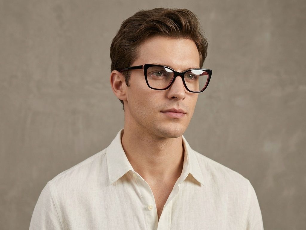 Gafas de acetato negro con forma de mariposa #BS2012-0600