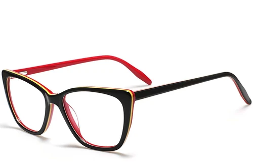 Gafas de acetato negro con forma de mariposa #BS2012-0600