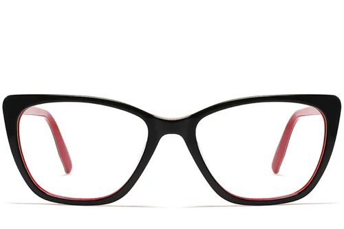 Lunettes papillon en acétate noir #BS2012-0600
