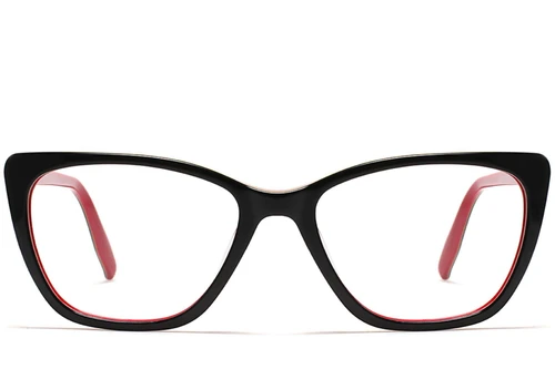 Gafas de acetato negro con forma de mariposa #BS2012-0600