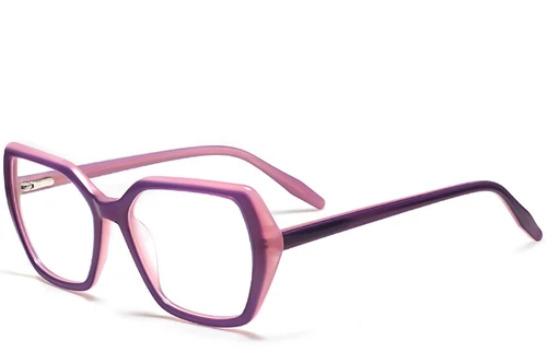 Lunettes géométriques en acétate violet #BS2012-0601