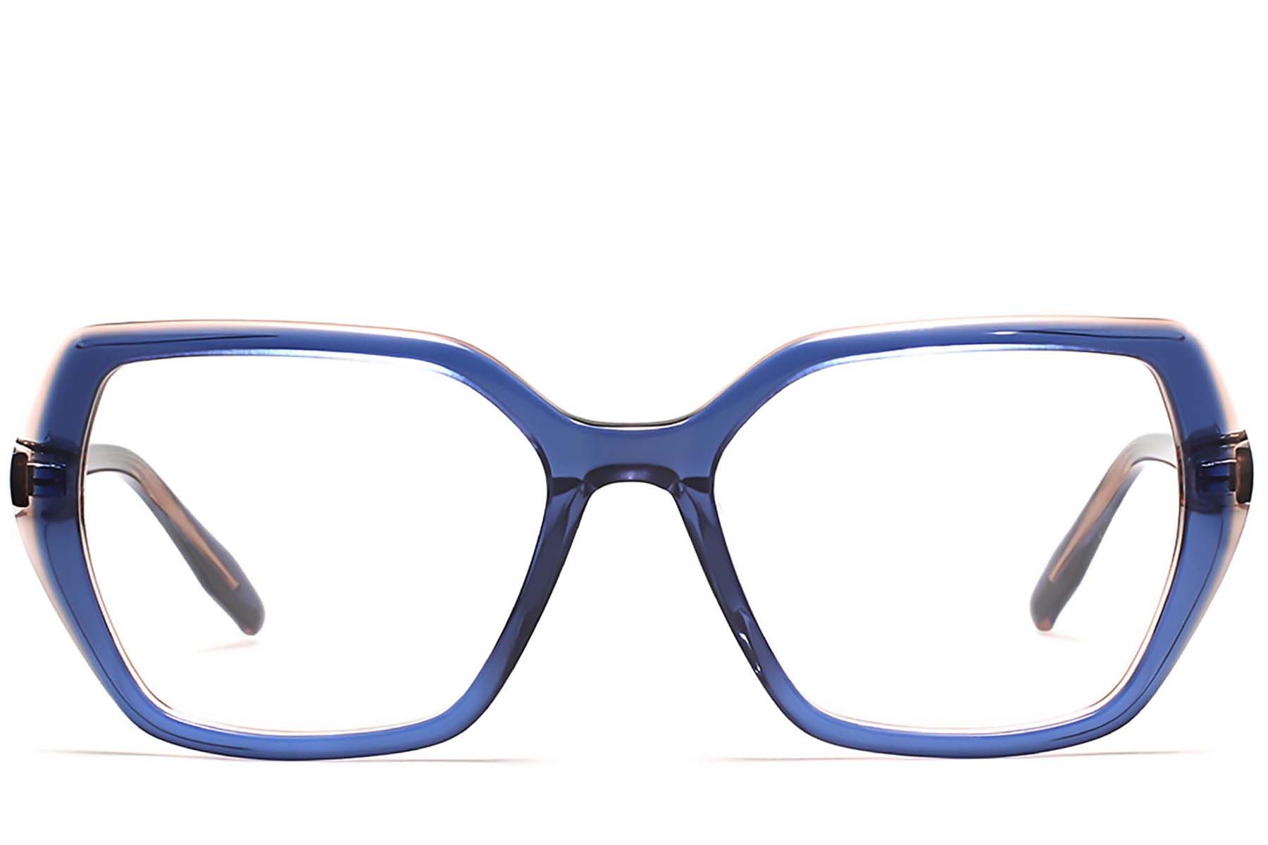 Geometric Blue Acetate Glasses #BS2012-0602