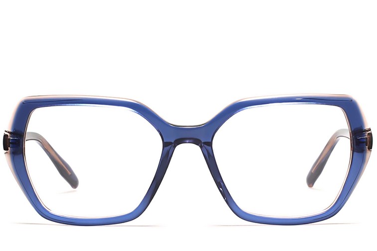 Geometric Blue Acetate Glasses #BS2012-0602