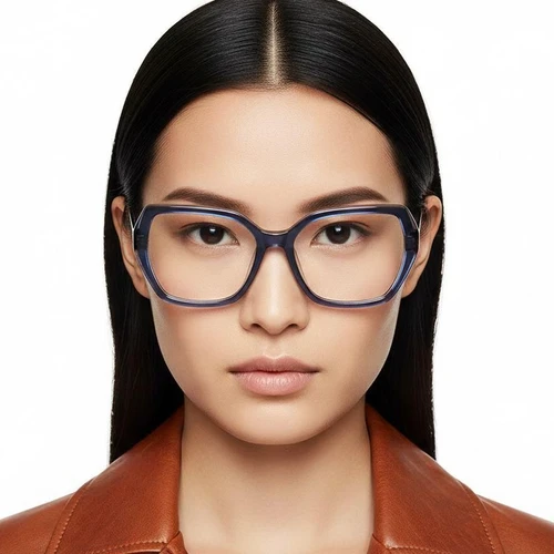 Geometric Blue Acetate Glasses #BS2012-0602