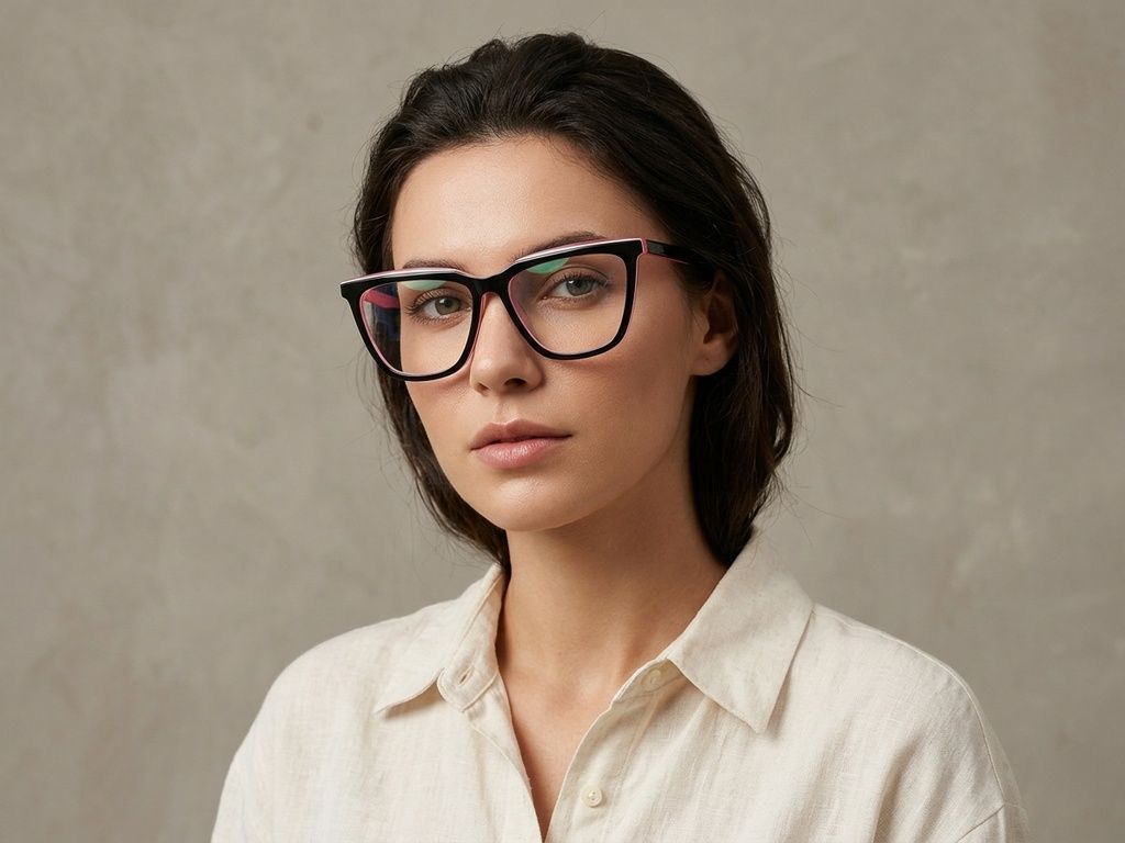Butterfly Black Acetate Glasses #BS2012-0604