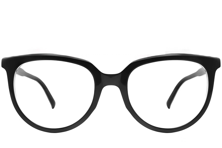 Oval Black Acetate Glasses #BS2012-0605