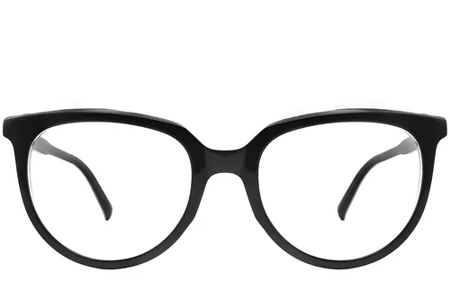 Lunettes ovales en acétate noir #BS2012-0605