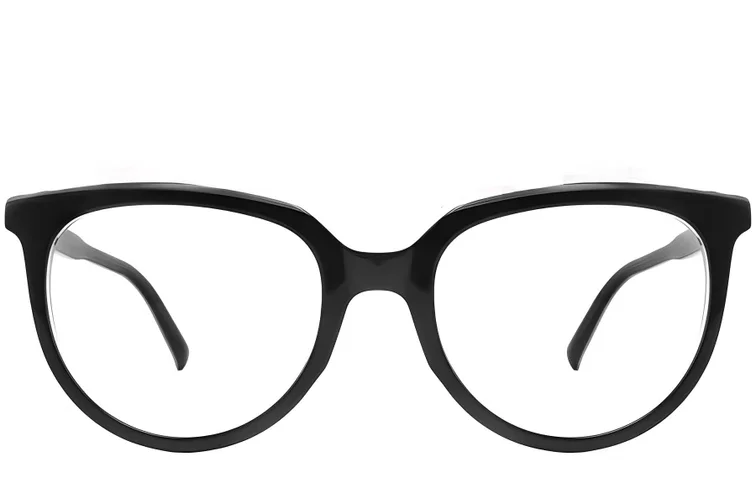 Oval Black Acetate Glasses #BS2012-0605