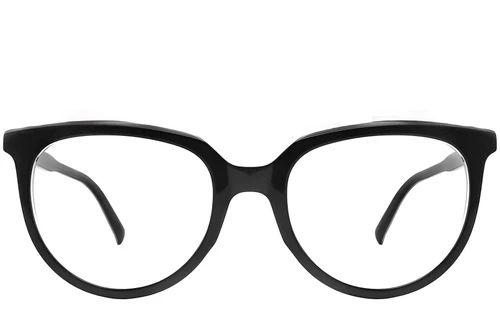 Lunettes ovales en acétate noir #BS2012-0605