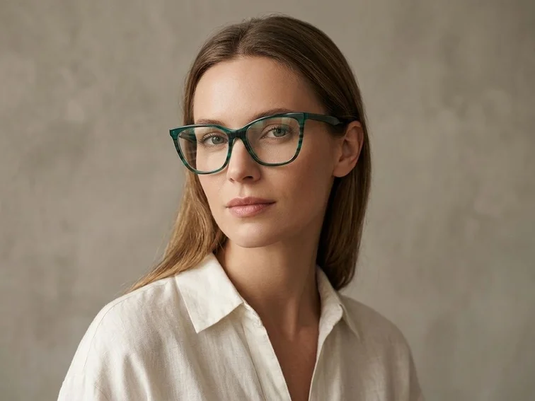Butterfly Green Acetate Glasses #BS2012-0610