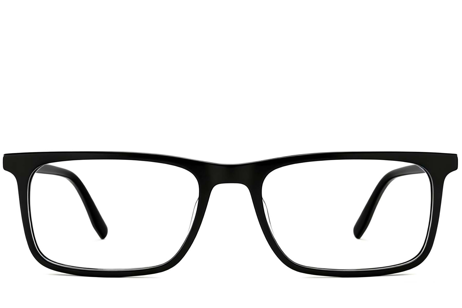 Rectangular Black Acetate Glasses #BS2012-0615